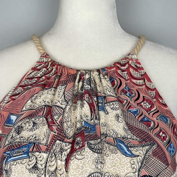 Anthropologie Floreat Womens Castle Lake Silk Dress Halter Rope Tie size Small - Picture 4 of 12
